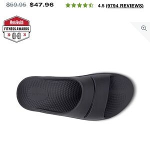 OOFOS Black Comfort Slides